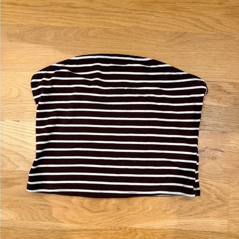 Striped Black & White Tube Top - Women